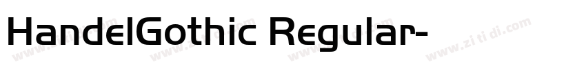 HandelGothic Regular字体转换